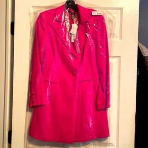 Fuchsia mini Tuxedo dress. Size 4